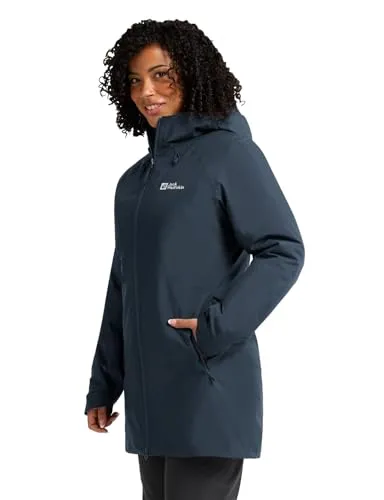 Jack Wolfskin HEIDELSTEIN Funktionsjacke Damen - Funktionsjacke für Outdoor-Abenteuer, mit verstellbarer Kapuze, Kinnschutz und praktischen Reißverschlusstaschen, ideal für aktive Frauen.