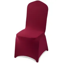 VEVOR Stuhlhussen Burgunderrot - 50 Stk. waschbar - Hochwertige Stuhlhussen aus Polyester-Spandex für Hochzeitsfeiern und Bankette. Ideal für Stühle bis 51 x 45 x 95 cm, bieten Komfort und ein elegantes Erscheinungsbild. Flexibel und einfach anzupassen.