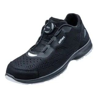 Atlas Sicherheitshalbschuh Runner 955 XP BOA S1P SRC ESD Gr. 36 schwarz/weiß - Hochwertiger Sicherheitshalbschuh mit BOA® Fit System für perfekten Sitz und ESD-Ausstattung. Ideal für den Einsatz in der Industrie, mit atmungsaktivem Mesh-Obermaterial und sportlicher Sohlentechnologie.