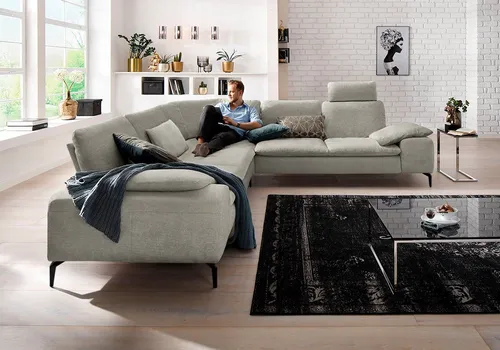 W.SCHILLIG Ecksofa valentinoo, Designsofa, elegant und bequem, L-Form, Set, mit Sitztiefenverstellung, Breite 318 cm