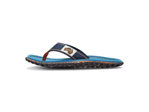 Gumbies Zehensandalen Original Flip Flops Tricolor Blue - Bequeme Badeschuhe in Blau/Orange (Größe 42 EU) - Stylische und bequeme Zehensandalen für den Sommer, ideal für Strand und Freizeit. Mit rutschfester Sohle für sicheren Halt.