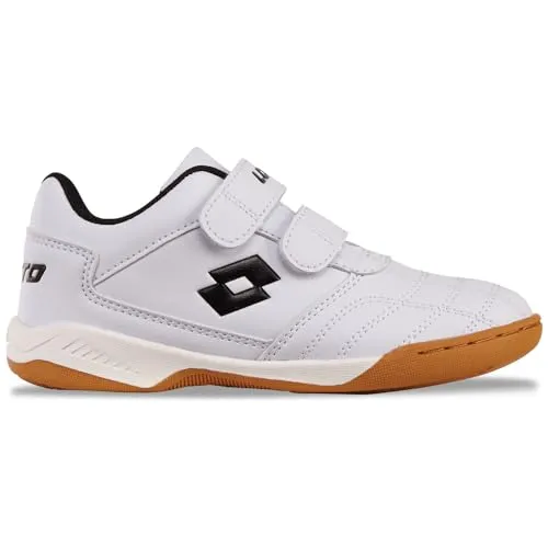 Lotto Pacer T 2600110T-1011 Hallenschuhe für Jungen - Sneaker in Weiß, ideal für Sport und Freizeit, mit rutschfester Gummisohle für optimalen Halt und Komfort.