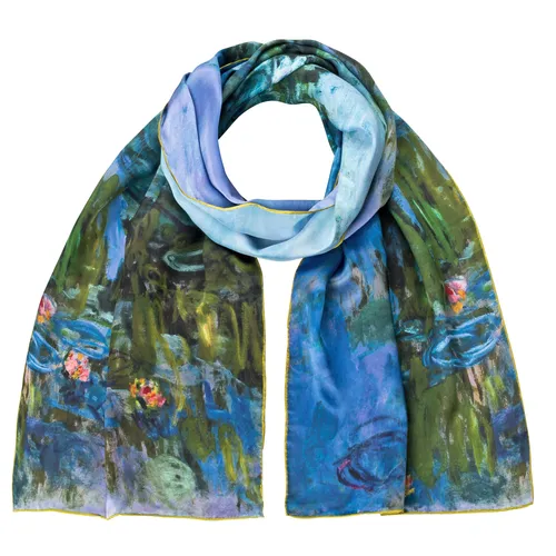 von Lilienfeld Seidenschal Claude Monet Seerosen - Eleganter Schal aus 100% reiner Seide im Kunstdesign von Claude Monet. Ideal für stilvolle Akzente und vielseitig kombinierbar.