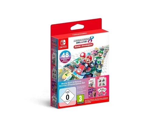 Mario Kart 8 Deluxe Booster-Streckenpass Guthabenkarte - Download Code für 48 überarbeitete Strecken-Klassiker, ideal für Nintendo Switch Fans und Spieler