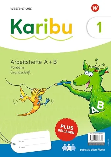 Karibu - Ausgabe 2024: Paket Arbeitshefte Fördern 1 (B) Grundschrift zielgleich, seitenparallel zu den Arbeitsheften Basis, plus Beilagen 1a