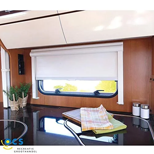Remis REMIflair I Doppel-Kassettenrollo, 1030x595mm, creme - Rollos für eine wohnliche Atmosphäre, mit aluminiumbeschichteter Sonnenschutzfolie für effektiven Lichtschutz und Privatsphäre.