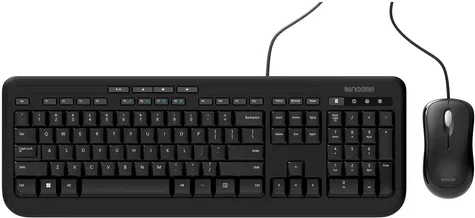 Incase Wired Desktop 600 - Kabelgebundenes Tastatur & Maus-Set - Diverse Eingabegeräte: Praktisches QWERTZ-Set in Schwarz für zuverlässige Nutzung und komfortables Tippen.