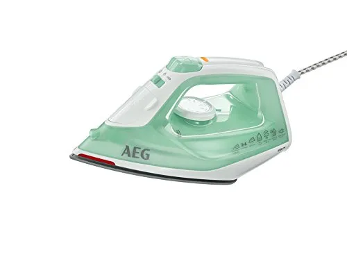 AEG DB 1720 Dampfbügeleisen - 2200 Watt Dampfbügeleisen mit 90g Dampfstoß für perfekte Bügelergebnisse. Die Edelstahlsohle sorgt für optimale Gleitfähigkeit und gleichmäßige Dampfverteilung.