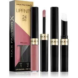 Max Factor Lipfinity Lip Colour 010 Whisper - Langanhaltender Lippenstift mit Balsam, 4,2 g, ideal für perfekt geformte und betonte Lippen, die den ganzen Tag strahlen.