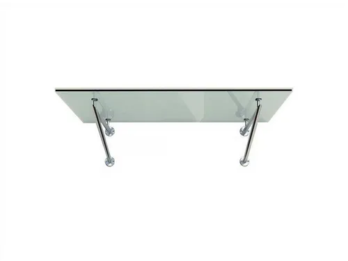 Glaszentrum Hagen Glasvordach VSG-Glas 200x90cm - Pavillion für Haupteingang oder Nebeneingang, mit rostfreien Edelstahlhaltern und wartungsfreiem Design. Bietet optimalen Schutz vor Witterungseinflüssen.