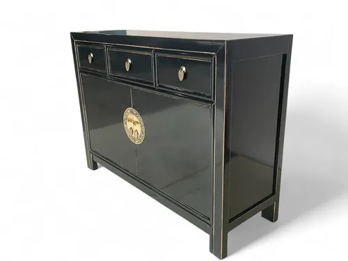 OPIUM OUTLET Kommode Sideboard Schrank Asia Möbel (BxTxH: 117x40x85 cm, Hochzeitsschrank Büffet Anrichte), chinesisch asiatisch orientalisch vintage komplett montiert