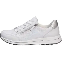 ARA Damen Osaka Sneaker, Nebbia, Silber, 38.5 - Damen-Sneaker mit Wechselfußbett für höchsten Komfort und atmungsaktives High Soft Bamboo Material.