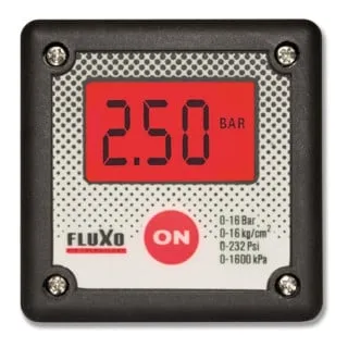 Aerotec Digitalmanometer 1/8“ 2010218 - Kompressor-Zubehör für präzise Druckmessung bis 16 Bar, umschaltbar von Bar auf PSI und mit kompaktem Design für vielseitige Anwendungen.