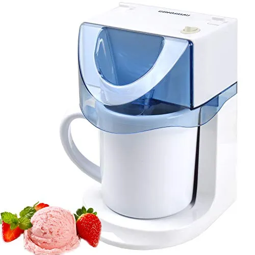Gino Gelati Plurium 3-in-1 Eismaschine - Eismaschinen für Eiscreme, Milchshakes & Frozen Joghurt – bereitet in nur 20 Minuten cremige Köstlichkeiten ohne Vorfrieren!