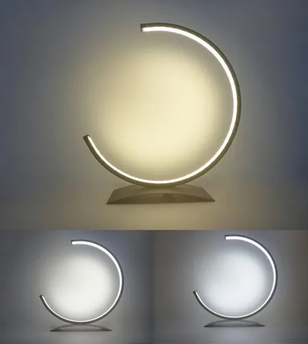 TRANGO LED Tischleuchte *MOONLIGHT* stufenlos dimmbar - Nachttischleuchte mit CCT Lichtfarbe Steuerung (3000K-6500K) und schnurlosen Dimmschalter für individuell einstellbare Beleuchtung, ideal für gemütliche Atmosphären im Schlafzimmer.