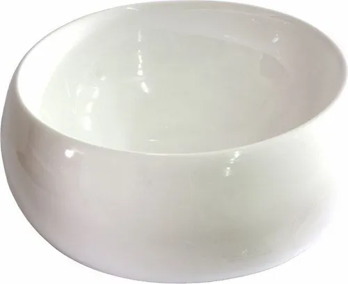 LAVITA Aufsatzwaschtisch Graciosa | Aufsatzwaschbecken Rund | Waschbecken Ohne Überlauf und Hahnloch | Aus hochwertigem Porzellan | Waschtisch | 40,5x40,5x15 cm | Weiß Glanz