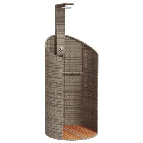vidaXL Gartendusche - Outdoor Dusche mit Lattenboden aus Akazienholz, stilvoll und ideal für Garten oder Poolbereich