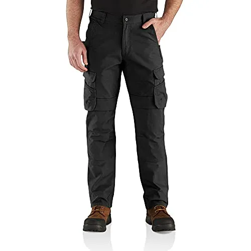 Carhartt Steel Rugged Cargo Work Pant 105072 - Schwarz - W36/L32 - Herren-Stoffhosen mit Relaxed Fit und strapazierfähigem Cordura®-Material, ideal für anspruchsvolle Arbeiten und maximale Bewegungsfreiheit.