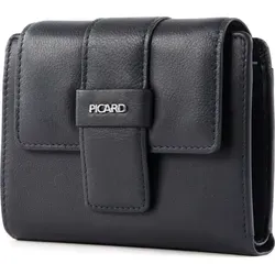 PICARD Como 1 Geldbörse mit Klappe Navy Blau - Moderne PICARD Geldbörse in kompaktem Design. Ideal organisiert mit 8 Kreditkartenfächern und 2 Geldscheinfächern. Perfekt für jede Tasche und immer griffbereit.