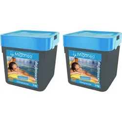 Miganeo Chlorgranulat, pH-neutral 2 x 5 kg - Poolzubehör für kristallklares Wasser, pH-neutrales Chlorgranulat sorgt für eine sanfte Desinfektion ohne Hautreizungen.