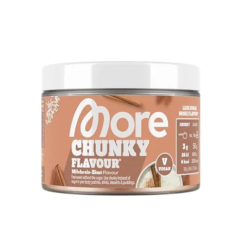 More Nutrition Chunky Flavour Peach Cheesecake Jogurt 150g - Fettreduktion: Leckerer Jogurt mit Pfirsich-Cheesecake-Geschmack, ideal für Gewichtsmanagement und Wohlbefinden. Enthält Inulin für eine gesunde Verdauung.