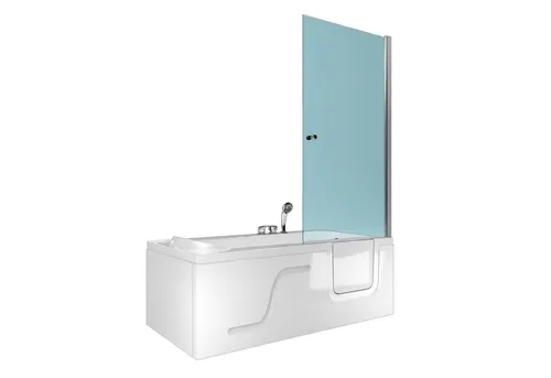 AcquaVapore Komplettdusche S17D-EH-L -ALL mit Tür und Duschwanne - Diese praktische Dusche-Wanne-Kombination mit Tür bietet Sicherheit und Komfort für ein entspanntes Badeerlebnis. Hergestellt aus hochwertigem Sanitär-Acryl, sorgt sie für Langlebigkeit und einfache Reinigung.
