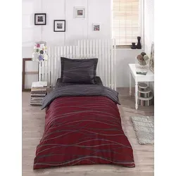 Elizabed Bettwäsche-Set "Verda" in Rot - 135x200 cm - Schickes Bettwäsche-Set in Rot, bestehend aus 1 Bettbezug und 1 Kissenbezug. Ideal für gemütliche Nächte und stilvolle Akzente im Schlafzimmer.