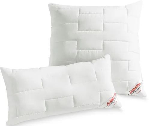 Schlaf-Gut Microfaserkissen Utah - Kissen mit strapazierfähigem Bezug aus 50% Baumwolle und 50% Polyester, ideal für eine gesunde Schlafposition und waschbar bis 95°.