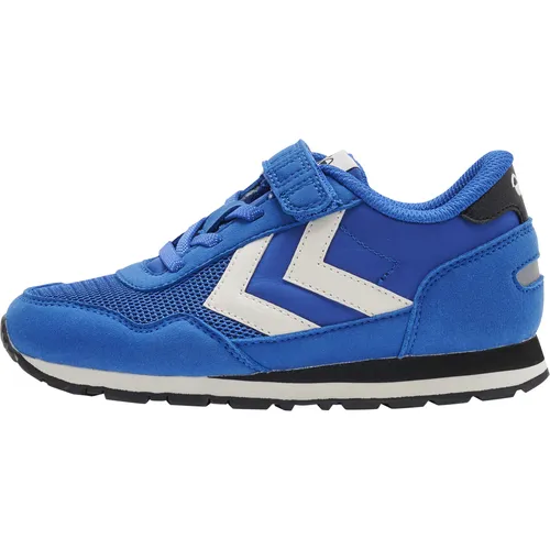 Hummel REFLEX JR Sneaker - LAPIS BLUE - 26 - Sneaker für Kinder, leicht und atmungsaktiv mit elastischen Schnürsenkeln und Velcro-Klettriemen für einfaches An- und Ausziehen. Gummi-Außensohle bietet optimalen Grip.