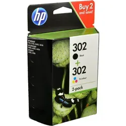 HP Tinten X4D37AE 302 - Originalpatronen Schwarz + Color, für bis zu 320 Seiten, ideal für HP DeskJet 1110 und 2130 Serien