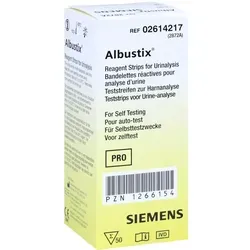 Albustix 50 St - Eiweißteststreifen - Medizinischer Bedarf zur schnellen Prüfung der Eiweißauscheidung im Harn, ideal für die frühzeitige Erkennung von Nierenerkrankungen.