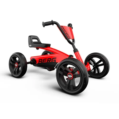BERG Buzzy Red Go-Kart für Kinder ab 2 Jahren – Rotes Kettcar mit verstellbarem Lenker und Sitz - Das BERG Buzzy Go-Kart bietet dank stabiler 4-Rad-Konstruktion und innovativen EVA-Reifen ein sicheres Fahrvergnügen für Kinder. Ideal für erste Fahrversuche, einfach zu lenken und vorwärts sowie rückwärts fahrbar.