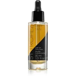 St. Tropez Self Tan Luxe Tan Tonic Glow Drops 30 ml - Selbstbräuner mit 5-in-1-Wirkung, 97% natürliche Inhaltsstoffe, für einen strahlenden Teint ohne Streifen oder Abfärben, geeignet für alle Hauttypen.