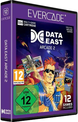 Evercade Arcade Cartridge 12 Data East Arcade 2 – 12 Spiele in NEU&OVP - Erlebe 12 spannende Spiele in einem Modul! Genre: Arkade, Action & Abenteuer. Kompatibel mit Blaze Evercade Konsolen, ideal für Retro-Gaming-Fans.