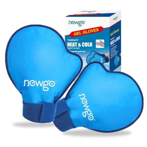 NEWGO Kühlhandschuhe Chemotherapie - 2 Stück - Kälte- & Wärmekompressen zur Behandlung von Schmerzen & Fieber, bieten Linderung bei Chemotherapie-Symptomen und rheumatoider Arthritis durch anpassbare Kälte- und Wärmebehandlung.