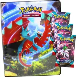 Pokemon Karten Karmesin & Purpur - Paradox Rift - 1 Mappe + 3 Booster Sammelkarten
