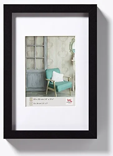 walther design EA030B Stockholm Holzrahmen, 20x30 cm, schwarz