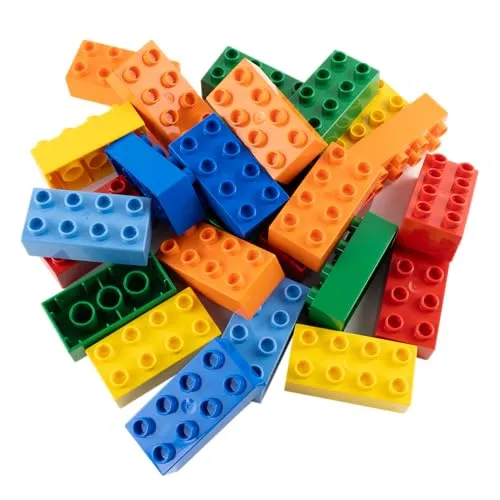 LEGO® DUPLO® 2x4 Steine Bunt Gemischt - 20 Stück - Bunt gemischte 2x4 LEGO Duplo-Bausteine, ideal für kreative Einsteiger. Fördert Fantasie und Problemlösefähigkeiten – das perfekte Geschenk für kleine Baumeister!