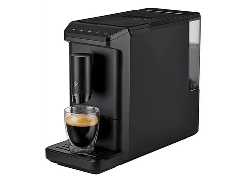 TCHIBO Esperto mini Kaffeevollautomat Schwarz - Kaffeevollautomat mit Mahlwerk, platzsparendes Design (nur 16 cm breit) und individuelle Kaffeestärke dank „Intense+“-Technologie für perfekten Kaffeegenuss.