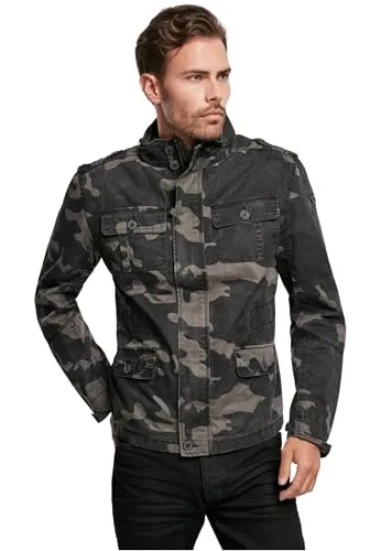 Brandit Jacket - Stylische Herrenjacke mit versteckter Kapuze - Funktionsjacken mit Teddyfutter und Kunstlederapplikation, ideal für kalte Wintertage und modische Looks.