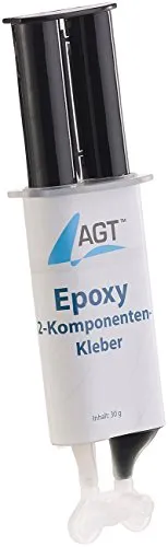 AGT 2K Kleber: Epoxy 2-Komponenten-Kleber, hohe Belastbarkeit: 23 N/mm² (2 Komponenten Kunststoff, 2 Metall, Epoxi)