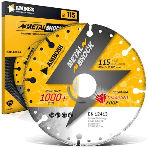 AMBOSS METAL SHOCK - Diamant Trennscheibe 115 x 1.8 x 22.23 mm - geeignet für