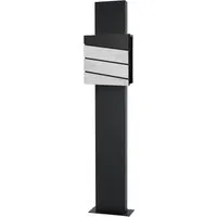 ML-Design Standbriefkasten Anthrazit-Weiß Marmoroptik mit Zeitungsfach - Moderner Briefkasten mit integriertem Zeitungsfach aus pulverbeschichtetem Stahl. Witterungsbeständig, sicher verschlossen mit Zylinderschloss und einfacher Montage. Hält Ihre Post trocken und sauber.
