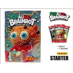 Skifidol Italian Brainrot TCG Alpha Serie - Sammelheft mit 28 Karten - Erlebe das verrückte Universum von Italian Brainrot! Inkl. 4 Beuteln mit je 7 Karten, darunter 1 Holo pro Beutel. Fordere deine Freunde zu spannenden Kämpfen heraus und entdecke die einzigartigen Charaktere!