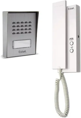 Extel Türsprechanlage Easy Bus 3 2 Draht Komplett Set - Türsprechanlage für einfache Installation, bietet klare Audioqualität und erhöht die Sicherheit Ihres Zuhauses.