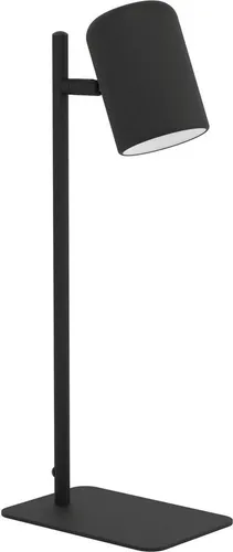 Eglo 98855 CEPPINO LED Tischleuchte - Klassische Tischleuchten mit beweglichem Kopf für gezielte Ausleuchtung, aus schwarzem Metall und inklusive GU10-Leuchtmittel für warmweißes Licht.