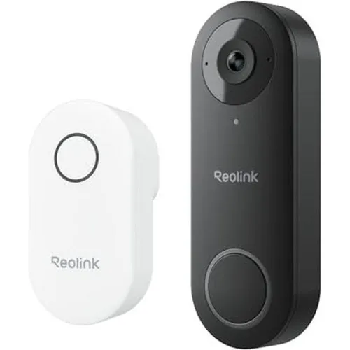 REOLINK Video Doorbell PoE - Schwarz - Intelligente Türklingel mit integrierter Kamera, kabelgebunden für stabile Verbindung und einfache Installation, ideal für Sicherheitslösungen zu Hause.