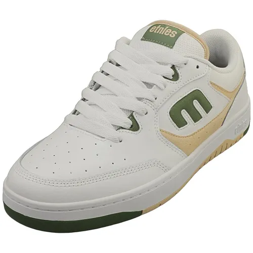 Etnies Loot White/Green EU 43 - Robuste Skatesneaker - Sneaker aus Leder und Synthetik, ideal für Skater mit griffiger, vulkanisierter Außensohle und zeitlosem Design. Perfekt für lässigen Streetstyle und Komfort.