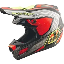 Troy Lee Designs SE5 Composite Stripes MIPS Motocross Helm, schwarz-rot, Größe XS - Hochwertiger Motocross Helm mit Mips®-Technologie für verbesserte Sicherheit und Dual-Density EPS-Liner für optimale Energieaufnahme. Ideal für anspruchsvolle Fahrer.