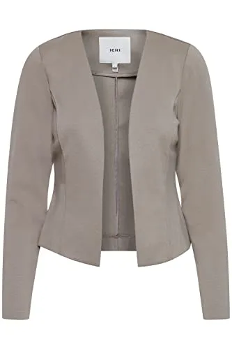 Ichi Jackenblazer IHKATE - Modischer Blazer in Driftwood grau, ideal für Business-Mode. Bequem und stylisch mit casual Schnitt, perfekt für vielseitige Outfits.
